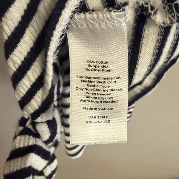 Talbots Black and White Striped Button-Front Tank Top - Picture 4 of 4